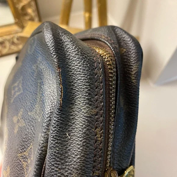 Louis Vuitton Monogram Vintage Pouch Clutch Cosmetic Accessories Bag Large 28 CM - Picture 9 of 12